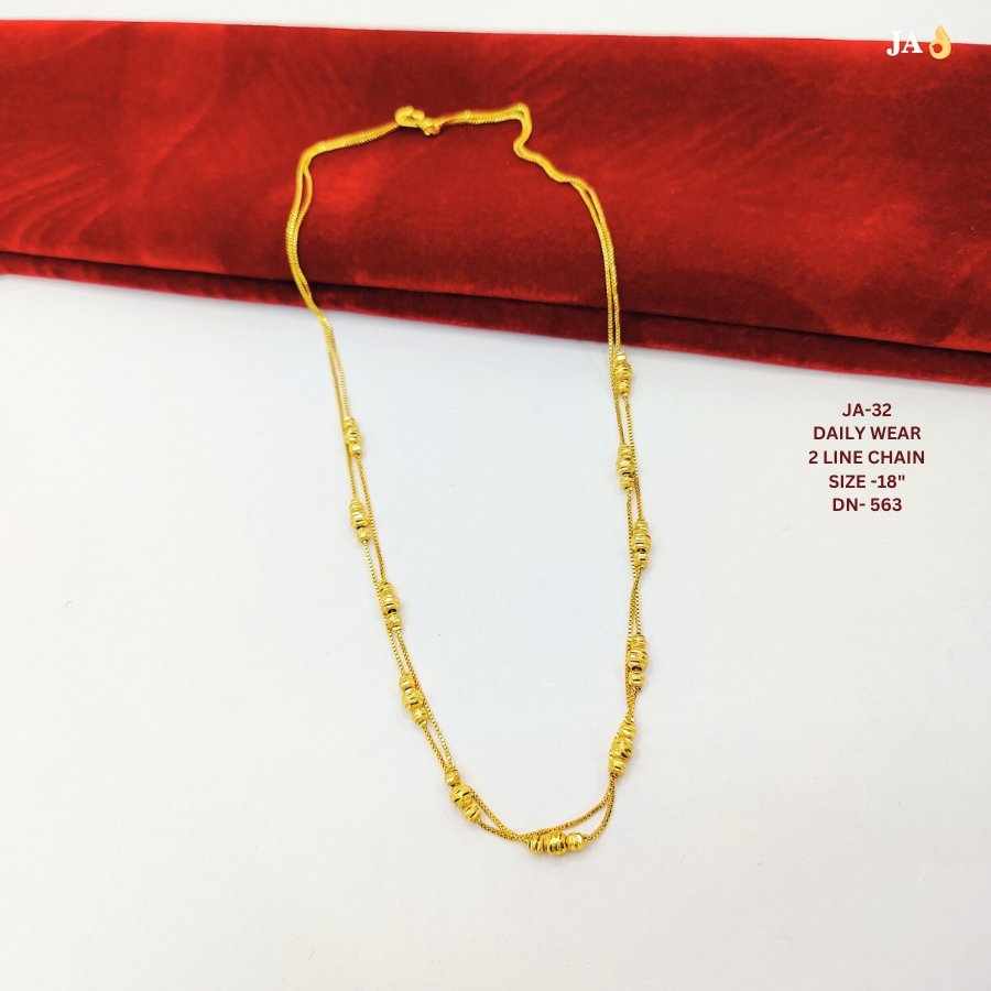 Two Layer Best Quality Gold Plated Chain for Ladies – DN 563