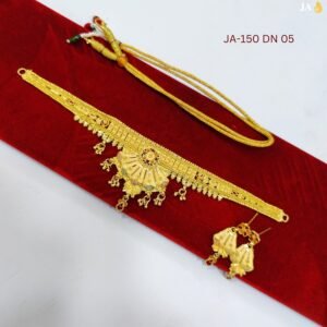 1 Gram Gold Plated Meena Chik Set with Earrings - DN 05