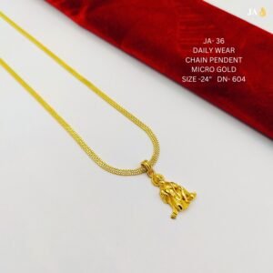 Micro Gold Plated Hanuman Ji Pendant with Chain (24") - DN 604