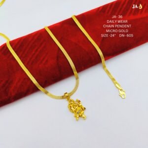Micro Gold Plated Ganesh Ji Pendant with Chain (24") - DN 605