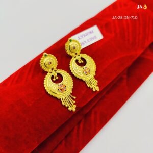 Elegant Micro Gold Polish Meenakari Earrings  - DN 710