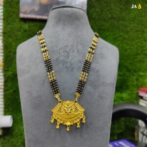 Handmade Long Mangalsutra 3 Line Meena Work DN 1548