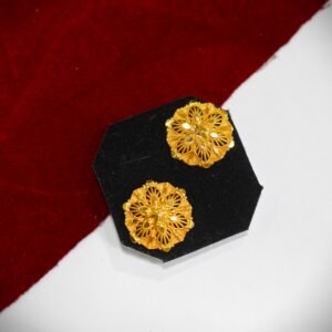 Simple Gold Tops Earrings Daily Use DN-1652