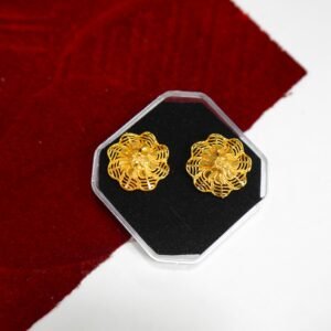 Simple Gold Tops Earrings Daily Use DN-1653