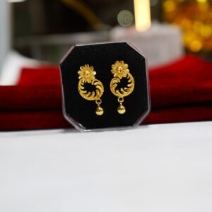 Simple Gold Tops Earrings Daily Use DN-1657