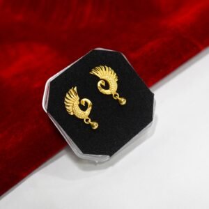 Simple Gold Tops Earrings Daily Use DN-1658