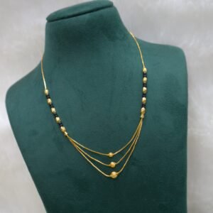 Micro Gold Plated Daily Wear Mangalsutra (18") - DN-1671
