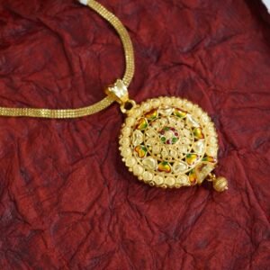 Gold-polished pendant with chain DN -1551