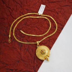 Gold-polished pendant with chain DN -1553