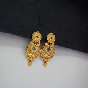 Elegant Micro Gold Polish Meenakari Earrings  - DN  1701