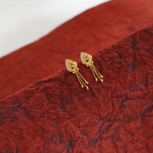 Simple Gold Tops Earrings Daily Use DN- 1706