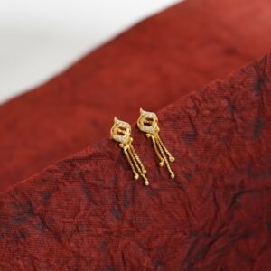 Simple Gold Tops Earrings Daily Use DN- 1707