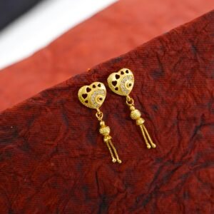 Simple Gold Tops Earrings Daily Use DN- 1709