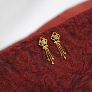 Simple Gold Tops Earrings Daily Use DN- 1713