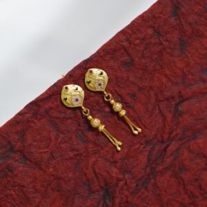 Simple Gold Tops Earrings Daily Use DN- 1714
