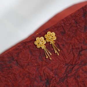 Simple Gold Tops Earrings Daily Use DN- 1715