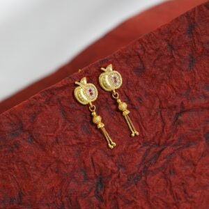 Simple Gold Tops Earrings Daily Use DN- 1716