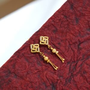 Simple Gold Tops Earrings Daily Use DN- 1719