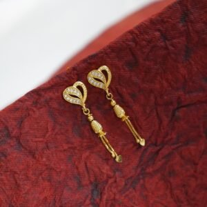 Simple Gold Tops Earrings Daily Use DN- 1722