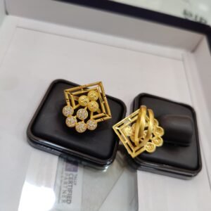 Designer Square Shape Gold Ring – Traditional Touch DN-07