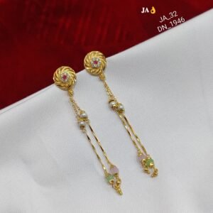 Gold-Toned Dangle Earrings DN-1946