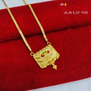 Antique Style Ethnic Pendant Set with Gold Finish Chain DN-1928