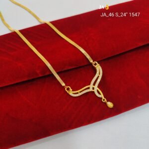 Antique Style Ethnic Pendant Set with Gold Finish Chain DN- 1547