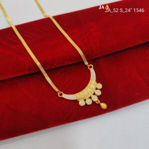 Antique Style Ethnic Pendant Set with Gold Finish Chain DN- 1546