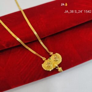 Antique Style Ethnic Pendant Set with Gold Finish Chain DN- 1542