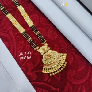 One Gram Gold Plated Party Wear Mangalsutra DN - 169