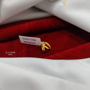 Daily Use Gold Hoop Earrings 10mm | Lightweight Small Gold Bali Earrings for Women & Girls DN-2438