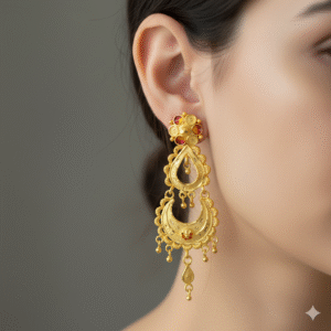 Elegance Gold-Plated Long Earrings - DN  1216