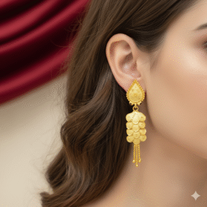 Elegance Gold-Plated Long Earrings - DN  1222