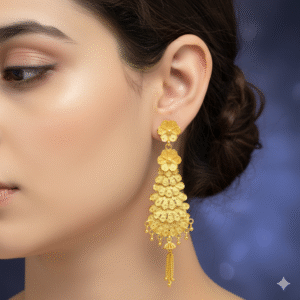 Elegance Gold-Plated Long Earrings - DN  2283