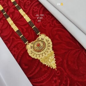 One Gram Gold Plated Party Wear Mangalsutra DN - 189