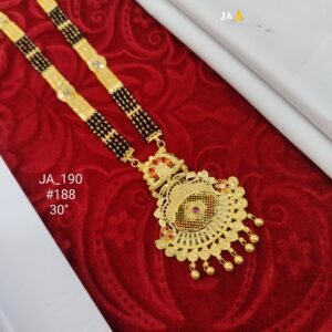 One Gram Gold Plated Party Wear Mangalsutra DN - 188