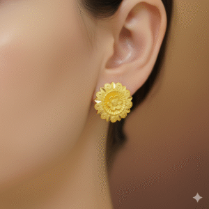 Luxe Spark – Gold Stud Earrings (Party Wear) - DN 2167