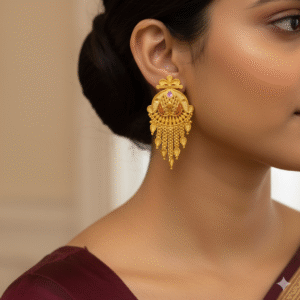 Luxe Spark – Gold Stud Earrings (Party Wear) - DN 1314