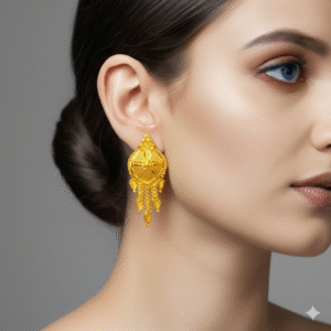 Luxe Spark – Gold Stud Earrings (Party Wear) - DN 2039