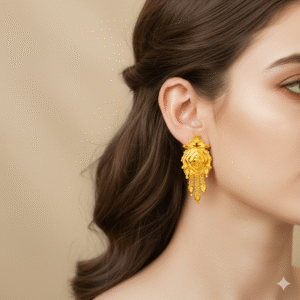 Luxe Spark – Gold Stud Earrings (Party Wear) - DN 2040