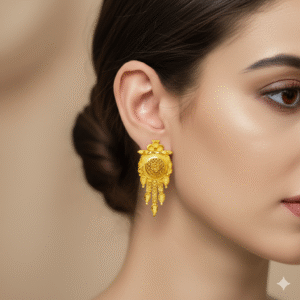 Luxe Spark – Gold Stud Earrings (Party Wear) - DN 2041