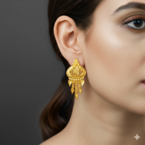 Luxe Spark – Gold Stud Earrings (Party Wear) - DN 2042