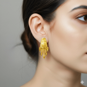 Luxe Spark – Gold Stud Earrings (Party Wear) - DN 2044