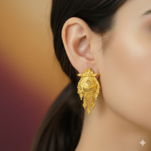 Luxe Spark – Gold Stud Earrings (Party Wear) - DN 2048