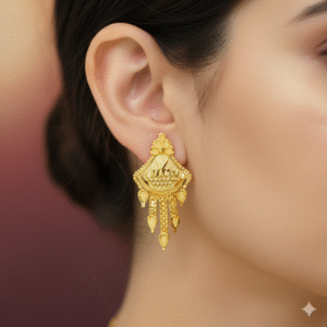 Luxe Spark – Gold Stud Earrings (Party Wear) - DN 2049