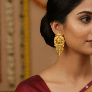 Luxe Spark – Gold Stud Earrings (Party Wear) - DN 1315
