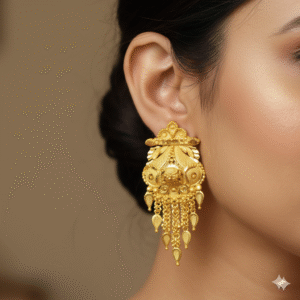 Luxe Spark – Gold Stud Earrings (Party Wear) - DN 1317