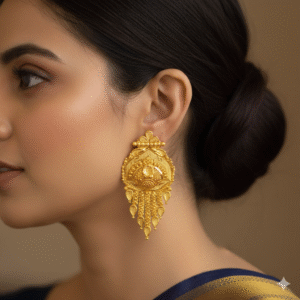 Luxe Spark – Gold Stud Earrings (Party Wear) - DN 1318