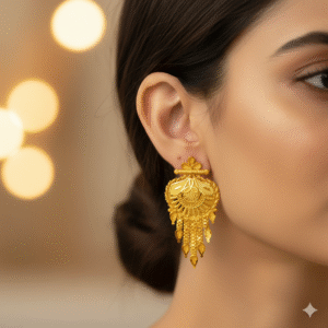 Luxe Spark – Gold Stud Earrings (Party Wear) - DN 2030