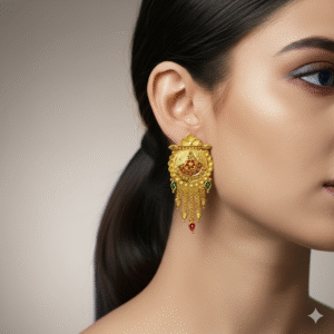 Luxe Spark – Gold Stud Earrings (Party Wear) - DN 2033